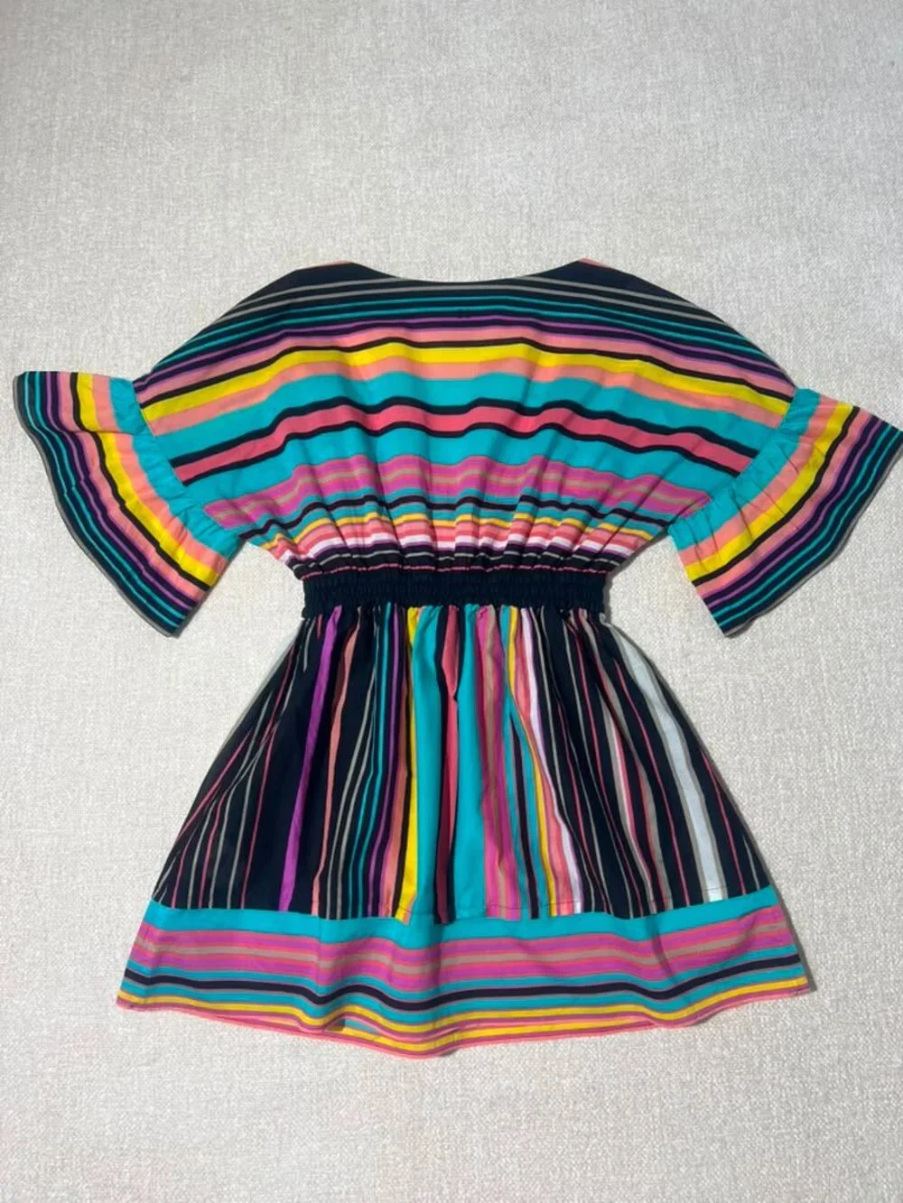 Escada Sport Multicolor Striped Cotton V-Neck Tunic Top EU 40 - Picture 2 of 7